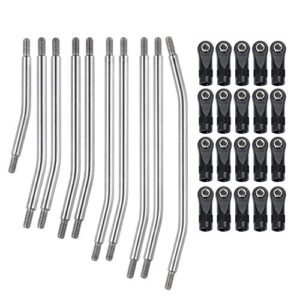 Axial SCX10 II 90046 90047 Rock Crawlers RC Shock Oil for Crawler 10pcs Stainless Steel Steering Link Rod Linkage Set