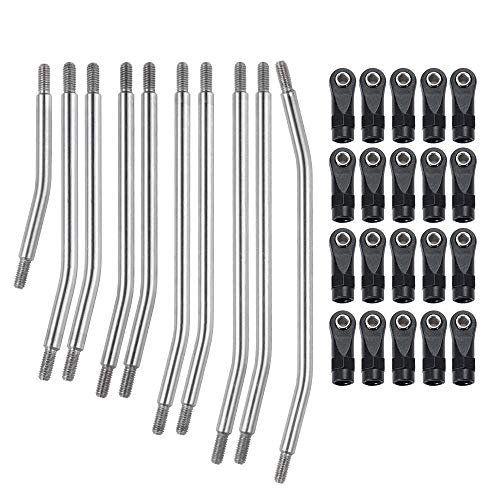 Axial SCX10 II 90046 90047 Rock Crawlers RC Shock Oil for Crawler 10pcs Stainless Steel Steering Link Rod Linkage Set