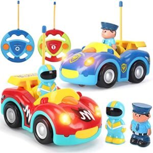 Liberty Imports Radio Shack Xmods RC Cars My First Cartoon Remote Control Toy for Toddlers Ages 1 3 2 Pack