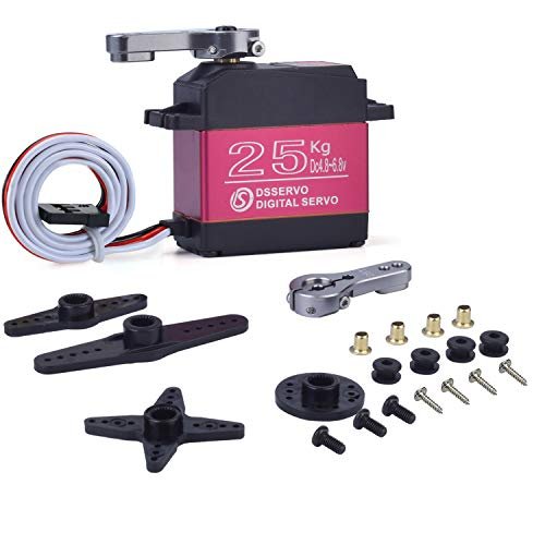 OGRC 25KG Digital Servo Full Metal Gear High Torque Waterproof for 1/5 Scale RC Trophy Truck and 1/8 1/10 Scale Crawler Truck Buggy Robots Includes 25T Metal Servo Arm