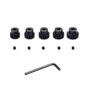 OGRC 32P 5mm Pinion Gear Set 17T to 21T Hardened Metal for Fastest RC Car Motor Buggy Monster Truck