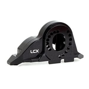 LCX Racing CNC Machined Aluminum Motor Plate Mount Upper Spur Gear Cover Transmission Case for Traxxas TRX4 TRX6 Upgrade Parts Accessories Compatible with Vaterra RC Car Parts
