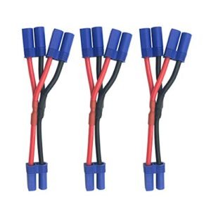 Samix RC 3pcs EC5 Plug Parallel Battery Connector Cable for DJI Phantom Quadcopters Multirotors RC LiPo Battery
