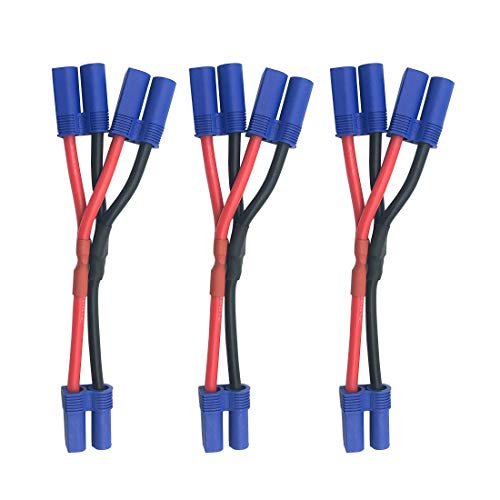 Samix RC 3pcs EC5 Plug Parallel Battery Connector Cable for DJI Phantom Quadcopters Multirotors RC LiPo Battery