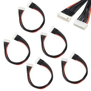 Elechawk 7 Pin JST XH 6S Balance Plug Extension Lead Wire 200mm 5 PCS for LiPo Battery Balance Charging 22AWG Silicone Ideal for Boss RC 5 Battery Life Enhancement