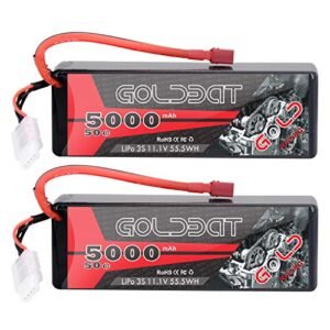 GOLDBAT 11.1V 5000mAh 3S 50C Lipo RC Battery Pack Hard Case with T Connector for RC Hobby Catalogs