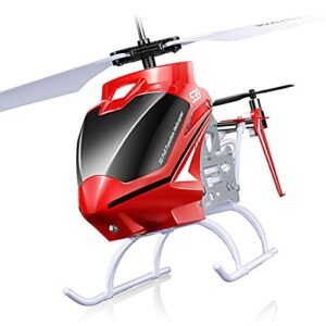 POCO DIVO Raptor 30 RC Helicopter 2.4Ghz Medium Size Alloy Gyro Dual Speed 3CH Indoor Flight Aircraft with Light Red