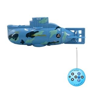 GoolRC Mini Cat RC Boat Remote Control Submarine Waterproof Diving Toy for Kids Boys and Girls Blue