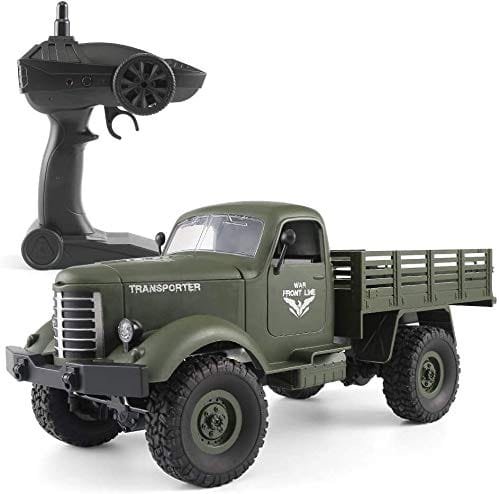 XINGRUI JJRC Q61 2.4Ghz 4WD 1/16 Scale RC Military Vehicles Off Road Remote Control Truck Toy for Kids