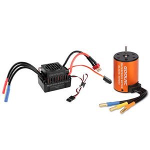 GoolRC Upgrade Waterproof 3650 3500KV Brushless Motor and 60A ESC Combo Set for Capo RC Truck