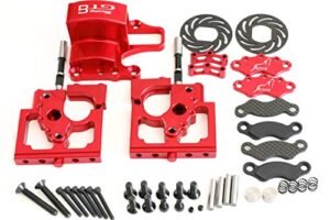 Losi 1/5 Scale Gas RC Car CNC Aluminum Center Diff Bracket Differential Mount Adjustable Calipers for DBXL Desert Buggy XL Red