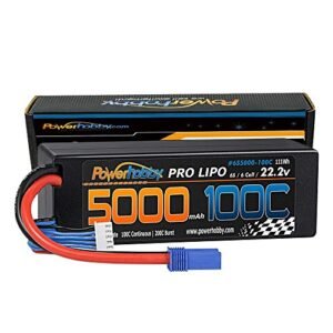 Powerhobby 6s 22 2v 5000mah 100c Lipo Battery with EC5 Plug Hard Case for Arrma Kraton Nero Tyhpon Senton Tailon Outcast FAZON