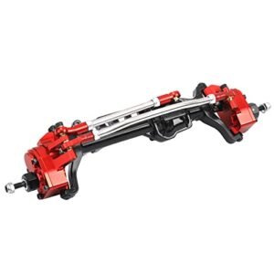 RZXYLRC Aluminum Alloy RC Willey Portal Axle Complete Front Axle for Axial SCX10 III AXI03007 1 10 RC Crawler Upgrades Red Black Front
