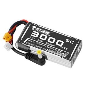 Crazepony 3000mAh 2S LiPo Battery for Fatshark FPV Goggles 7.4V with XT30 DC5.5 Plug Compatible with DJI HD Digital Goggles Skyzone 03O Goggles Hobby Central RC