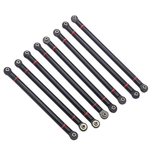Vgoohobby 8Pcs Aluminum Alloy Link Rod Chassis Linkage Set 313mm Wheelbase for Infinity RC Car Axial SCX10 90046 90047 1/10 Scale RC Crawler