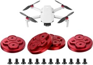 Darkhorse Upgraded Aluminum Motor Cover Cap 4 Pieces for DJI Mini 2 Drone Accessory Dustproof Waterproof Protection Mounts Red