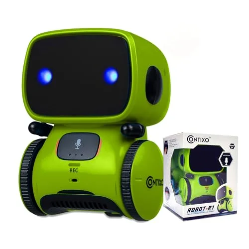 Contixo R1 Robot Toys for Kids - Smart Robots for Kids Voice Control Talking Dancing Learning Educational Toys for Boys Girls Toddlers Age 3-8 Years Old Birthday Gifts for Kid Green