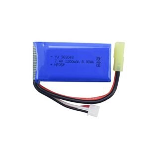 Sea Jump 7.4V 1200mAh Li ion Battery for 1/18 Scale RC Cars 9300 9301E 9302E 9303E 9034E 9305E 9310 9201E Models