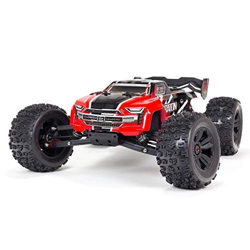 ARRMA RC Nitro Monster Truck 1/8 KRATON 6S V5 4WD BLX Speed Monster with Spektrum Firma RTR Red ARA8608V5T1