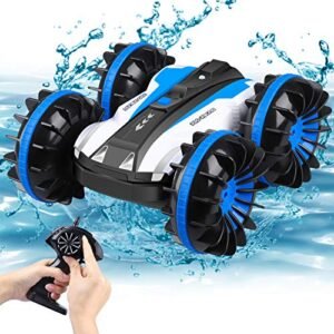 SplashRacer RC Monster Truck on Water 2.4 GHz Remote Control Amphibious Vehicle for Kids and Adults All Terrain Beach Pool Toy
