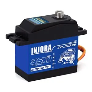 INJORA 35KG High Torque Digital RC Servo for 1/10 RC Crawler Parts VP VS4 10 SCX10 Pro SCX10 TRX4 D90 with 90 to 180 Degree Control Angle