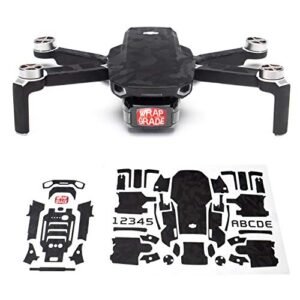 Wrapgrade Skin Compatible with Mini Kei Truck RC DJI Mini 2 Main Unit Black Bumpy CAMO