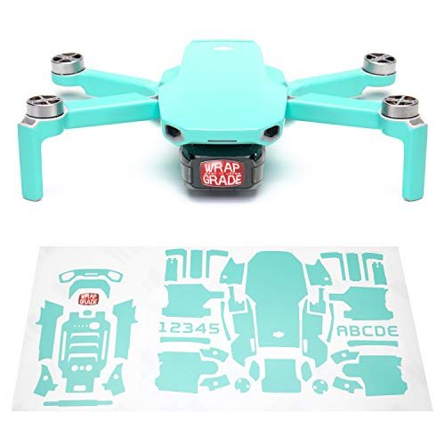 Wrapgrade Skin Compatible with Mini RC Stadium Truck DJI Mini 2 Main Unit Mint Blue
