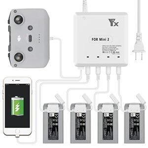 Anbee Mini 2 SE Multi Battery Charger Station 6 in 1 Parallel Charging Quick Charger for DJI Mini 2 SE Quadcopter RC Jet Chutes