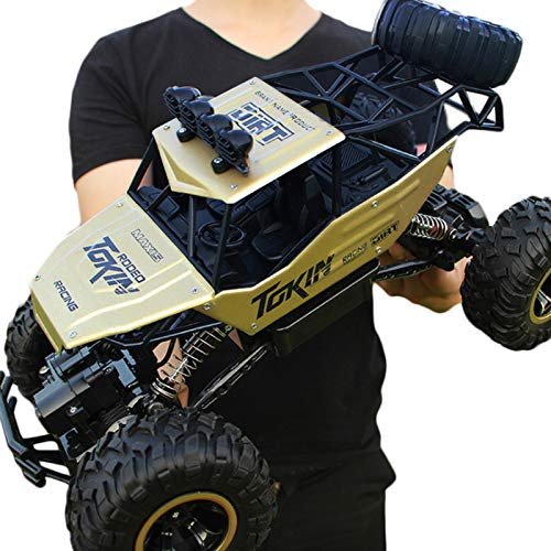 Mukola Large Scale RC Hovercraft 1/12 Off Road Monster Truck Crawler with Head Lights 4WD All Terrains Remote Control Vehicle for Kids Adults