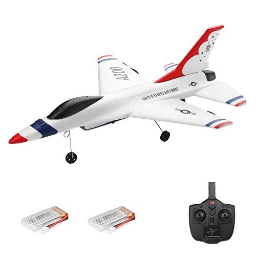 GoolRC Wltoys XK A200 F 16B Wing RC Plane Design 2.4GHz 2CH with Six Axis Gyroscope and 2 Batteries