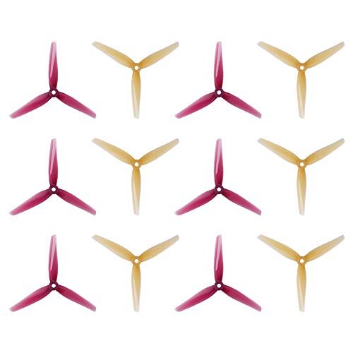 Supershafty RC HQProp Ethix P3 Peanut Butter Jelly 5.1inch Tri Blade Propellers 12pcs for FPV Drone Quadcopter