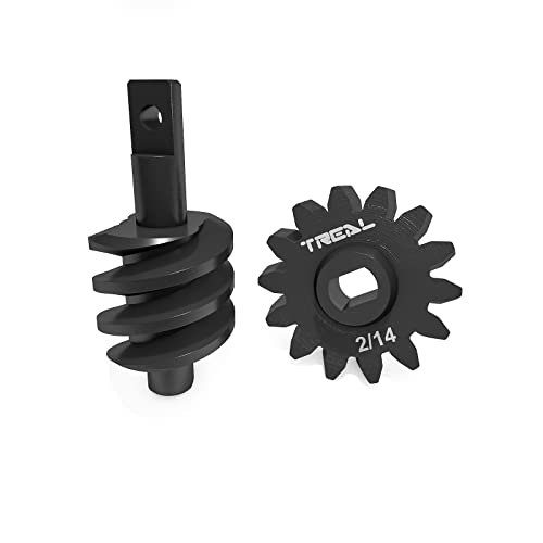 Treal Axial SCX24 Steel Overdrive Gears Differential Diff Worm Gear Set 2T 14T Overdrive 14 for 1967 Chevrolet C10 RC Crawler 4WD Truck