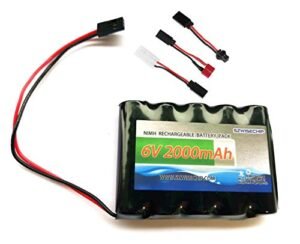 Lexus RC F Oil Capacity Compatible NiMH Receiver RX Battery 6V 2000mAh High Capacity Rechargeable Battery Pack with Hitec Connectors