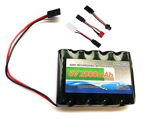 Lexus RC F Oil Capacity Compatible NiMH Receiver RX Battery 6V 2000mAh High Capacity Rechargeable Battery Pack with Hitec Connectors
