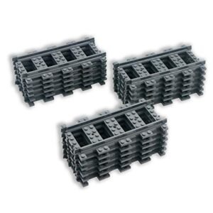BroTex 18 Pieces Straight Train Track Set for Building RC Planes with Foam Compatible with Major Brands