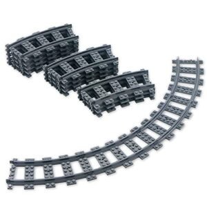 BroTex Lego City RC Train Curved Track Accessories Set 16pcs Building Bricks Toys
