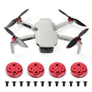 Cordova RC Motor 4PCS Mini 2 Motor Cover Cap Protector for DJI Mini 2 and Mini SE Accessories Waterproof Dustproof Aluminium Motor Cap Red