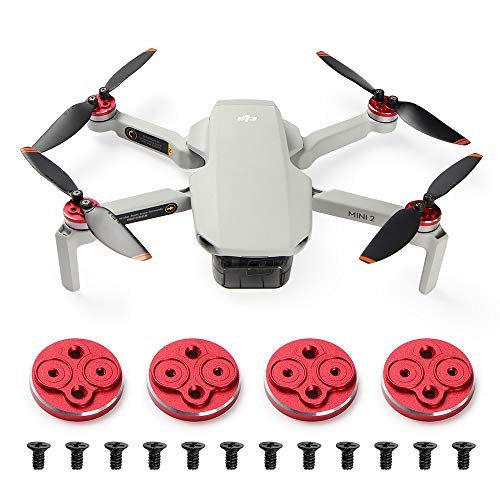 Cordova RC Motor 4PCS Mini 2 Motor Cover Cap Protector for DJI Mini 2 and Mini SE Accessories Waterproof Dustproof Aluminium Motor Cap Red