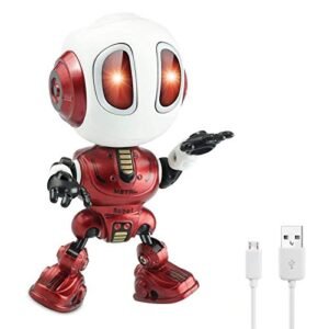 MING YING 66 Zibits Mini RC Robot Interactive Talking Toy for Kids USB Charging 10 Hours Playtime Red
