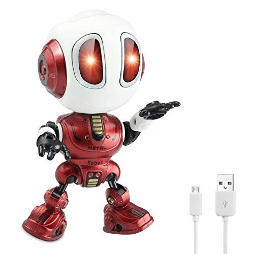 MING YING 66 Zibits Mini RC Robot Interactive Talking Toy for Kids USB Charging 10 Hours Playtime Red