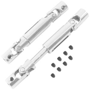 Vgoohobby 2Pcs Metal RC Universal Drive Shaft CVD Transmission Joint 57mm to 71mm for Cascadia RC Truck WPL MN Modes B14 B16 B24 B36 MND90 1/16 1/24 Scale Crawler Car