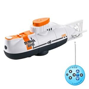 GoolRC Mini RC Boat Submarine Remote Control Diving Toy for Kids White