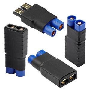 Acekeeps RC Battery Charger Adapter Compatible with TRX Connector to EC3 Male Female, Charging or Converting Battery Plugs (4-Pack)