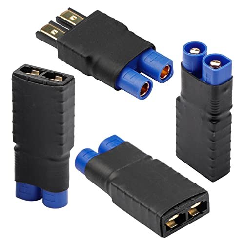 Acekeeps RC Battery Charger Adapter TRX to EC3 Connector Male Female 4 Pack