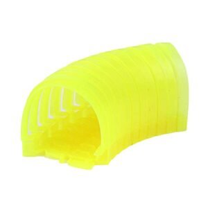 QUOXO 8pcs Yellow Flexible DIY Race Track Tunnel Accessory for RC Cars Dirt Track Racing