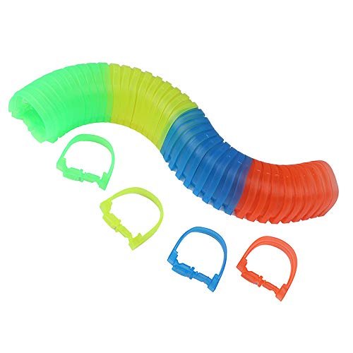 QUOXO RC Tunnel Hull Racing Track Accessory DIY Flexible Race Track Toy Play Set 12pcs Mix Color Rails
