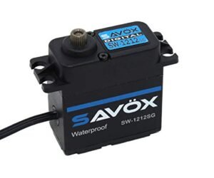 Savox SW1212SG Waterproof High Torque High Voltage Coreless Digital Servo for High Quality Indoor RC Helicopter Black Edition Medium