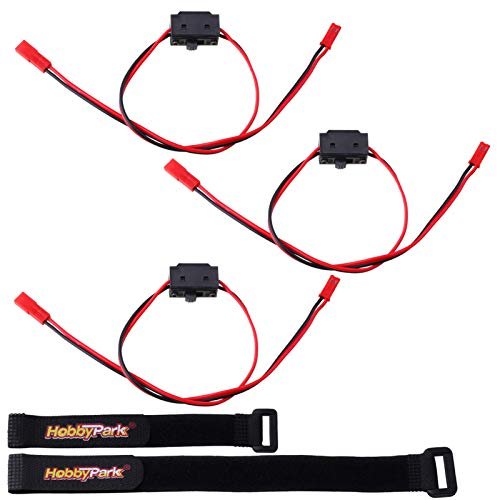HobbyPark RC Trucks Pulling Boats on Trailers On Off Switch with JST Connectors 3 Pack