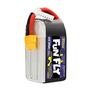 Tattu FunFly 6S Lipo Battery 1300mAh 100C 22.2V for Thunder Tiger Raptor 30 Class RC Helicopter Drone Quadcopter Airplane UAV