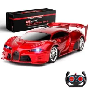 KULARIWORLD High Speed RC Car Crashes Rechargeable 1/18 Scale Remote Control Toy Vehicle for Boys Girls with Dazzling Headlights